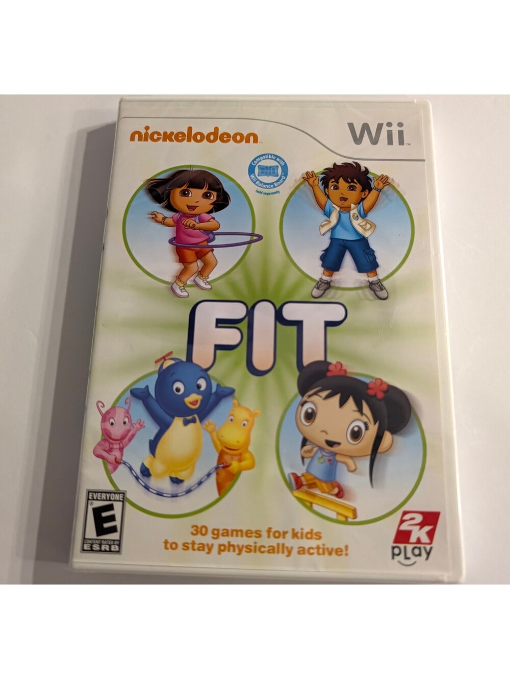 Nickelodeon Fit Wii Game - 30 Active Games for Kids New-Never Opened